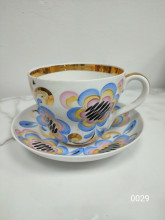 Большая чашка с блюдцем на 1 л